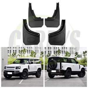 Black Front Rear <strong>Mud</strong> Guard Splash Mudguard <strong>Mud</strong> <strong>Flaps</strong> for 2020-2025 Land Rover <strong>Defender</strong> 90 110 Car Exterior Accessories - Product Image 2