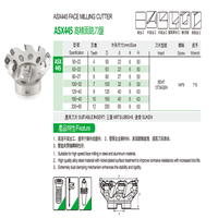 Fraiseuse frontale ASX445 SEMT13T3AGSN en acier allié de haute qualité, porte-outils de tournage CNC, revêtement DLC, 62-68 HRC