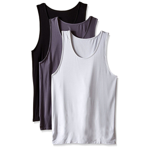 Camiseta sin mangas para hombre al por mayor, mezcla de algodón premium, chaleco sin mangas, ligera, transpirable, capa base para uso diario - Product Image 6