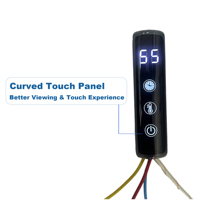 Elemento Calefactor de Pantalla Curva con Temperatura y Duración de Calefacción Personalizables para Toallero Calefactor de Tubo Redondo de 25mm