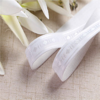 Ruban Jacquard en Polyester Haute Ténacité Personnalisé avec Logo d'Usine, Sangle Élastique Blanche Confortable pour Bretelles de Soutien-Gorge
