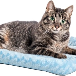 Cama rectangular para mascotas, apta para todas las estaciones, para perros pequeños, medianos y grandes, cama para gatos de lana de cordero - Product Image 4