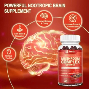 Gummies aux champignons en marque privée OEM/ODM, complexe de 10 champignons pour la concentration, le cerveau et la mémoire - Product Image 2