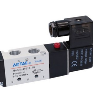 Vanne solénoïde Airtac 4V210-08, taille de port 1/4 po, vanne de commande pneumatique électrique - Product Image 1