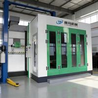 Cabina de pintura automotriz a diésel con certificación CE, horno de pulverización para autos con quemador Riello, cámara de pintura industrial para garaje