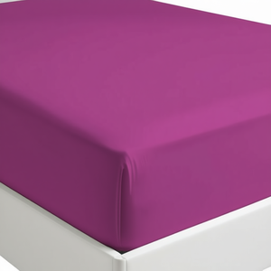 Sábana Ajustable 100% Algodón Fucsia Italiana King 180x200cm - Product Image 3
