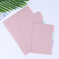 Classeurs à feuilles mobiles avec couverture en PP, onglets d'indexation et séparateurs perforés (20, 26, 30 trous) en plastique A4, A5, B5 pour classeurs