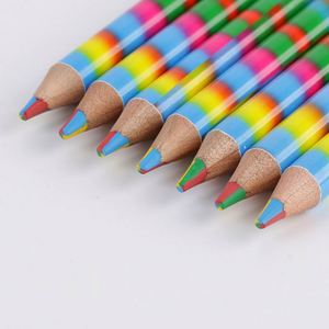 Jumbo Mixed Color Triangle <b>Wooden</b> Hb Lead Pencil for <b>Rainbow</b> Painting and Drawing Bv-Ph049 With Custom Logo - Product Image 3