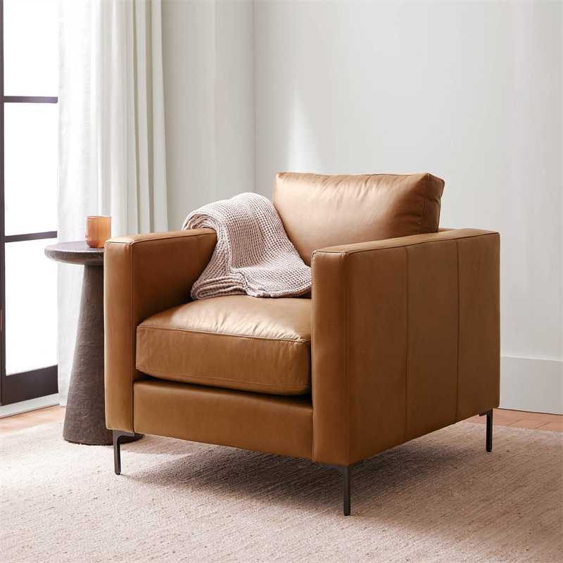 Luxury Furniture Living Room Armchair Hand Antiqued Jake Leather Armchair