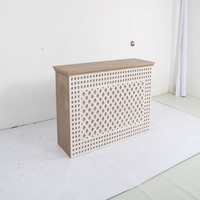 Nouvelle conception, table de bar rectangulaire en bois massif à 100%, mobilier moderne, événement de mariage, table de bar robuste avec rotin