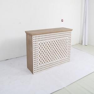 طاولة بار مستطيلة حديثة من الخشب الصلب 100٪ بتصميم جديد، أثاث متين للحفلات والأعراس مع الراتان - Product Image 4