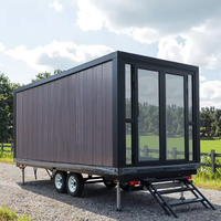 Maison préfabriquée mobile à panneaux sandwich sur roues - Portable et amovible pour utilisation en camping-car, hôtel ou magasin