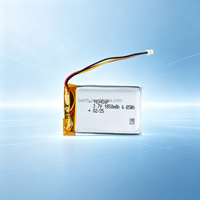 Batterie polymère au lithium rechargeable 3,7 V 1850 mAh, cellule Li-polymère personnalisable OEM pour traceur GPS et dispositif médical