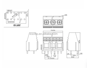XK1016A-10.16MM Pitch 57A High Current Screw-Type PCB <b>Terminal</b> Block XKA1016-10.16 2P 3P Green Grey Black XK1016B-10.16MM - Product Image 6