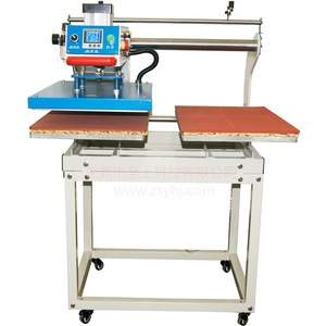 Máquina de prensa de calor neumática de doble estación automática para transferencia térmica de camisetas y textiles, con 2 placas de calentamiento - Product Image 1