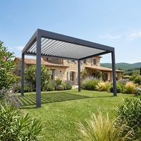 Auvent rétractable motorisé en aluminium durable, imperméable, avec télécommande, pour terrasses, piscines, jardins, balcons, garantie 7 ans