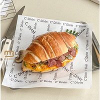 Papier d'emballage sulfurisé pour pain burger fast-food Emballage pour sandwich à la pâtisserie kraft Papier d'emballage pour aliments Papier d'emballage avec logo personnalisé