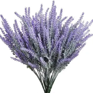 Penjualan laris dekorasi buatan tanaman lavender plastik bunga lavender