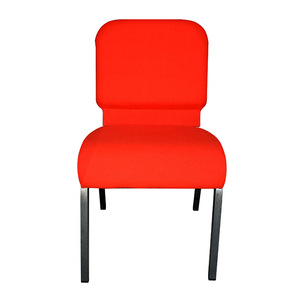 Sillas de Adoración, Sillas de Capilla, Fabricante de Sillas Metálicas para Iglesias y Lugares de Culto en Tela Roja con Estructura Plateada - Product Image 5