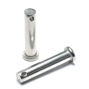 Silindris Berlapis Seng 316L DIN1444 Pin Clevis Clevis Pin Stainless Steel dengan Lubang Di Akhir