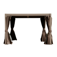 [Entrepôt US] Pergola extérieure à lames orientables 10x10 pieds, couleur marron, livraison rapide depuis les États-Unis, MOQ 1 unité