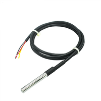 Kit modul Sensor suhu kedap air DS18B20 + 1m 3m baja tahan karat murah pabrik DS18B20