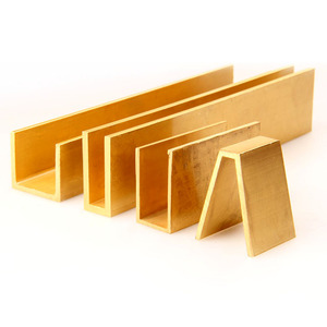 Latão polido personalizado extrusão perfil dobrados e soldados com perfuração para decorações inclui corte serviço - Product Image 2