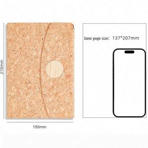 Eco Friendly Cork Cover Notebook with Magnetic Closure, Custom A5 <b>Journal</b> for Business, Thick Refillable Promotional Gift - Product Image 4