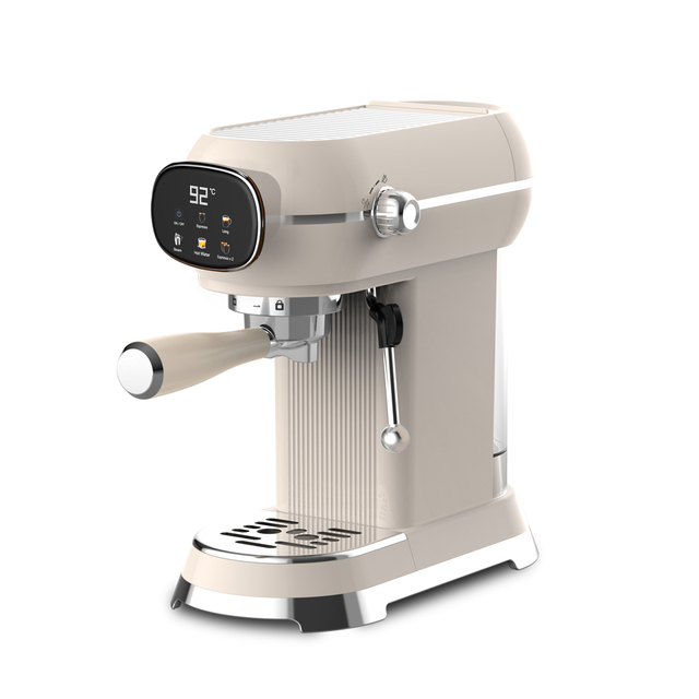 Retro Digital Touch Screen Espresso Coffee Machine 20BAR Household Electric Coffee Maker with Colorful Display