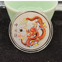 Chinesisches Neujahr Drachen dekoration Metall versilbert vergoldete Münzen