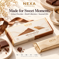 Boîtes d'emballage personnalisées pour barres chocolatées, cartons de luxe en papier cartonné avec logo estampé à chaud, vente en gros d'usine