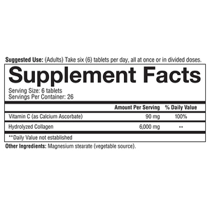 Venta al por mayor de Colágeno Hidrolizado antienvejecimiento 6000mg suplemento nutricional dietético tabletas belleza vitamina suplemento de colágeno múltiple - Product Image 2