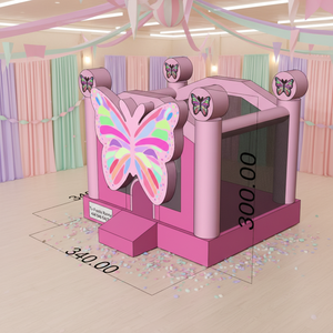 Château gonflable <span class=keywords><strong>princesse</strong></span> rose de qualité commerciale maison de rebond Combo toboggan location de fête de trampoline pour enfants - Product Image 4