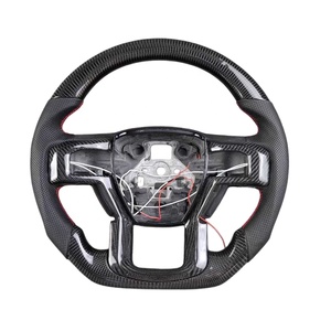 Volant de voiture en fibre de <span class=keywords><strong>carbone</strong></span> forgée avec LED, amélioration pour Ford F150 Bronco Ranger Raptor 2009 2010 2011 2012 2013 2014 - Product Image 2