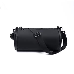 Super Factory Unisex Cylindrical Shoulder <b>Bag</b> Black <b>Waterproof</b> Detachable Strap Outdoor Sports <b>Crossbody</b> <b>Bag</b> - Product Image 2