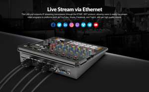 AVMATRIX SHARK H4M: Mezclador de Video HDMI de 4 Canales Todo en Uno y Mezclador de Audio Profesional con Transmisión SRT RTMP y Grabación para Transmisiones en Vivo - Product Image 4