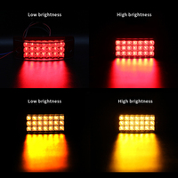 Feux de gabarit latéraux rouges et ambrés à 21 LED, clignotants rectangulaires 12V, étanches pour camions, remorques et camping-cars