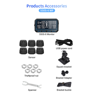 Mới năng lượng mặt trời năng lượng không dây RV giám sát áp suất lốp hệ thống với 6 cảm biến bên ngoài - Product Image 6