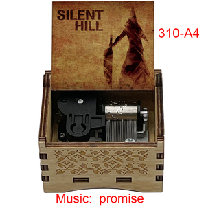 Boîte à musique en bois <span class=keywords><strong>Silent</strong></span> <span class=keywords><strong>Hill</strong></span>, mélodie Promise, imprimée en couleur, à remonter, pour les fans, les amis, la famille, cadeau d'anniversaire - Product Image 6