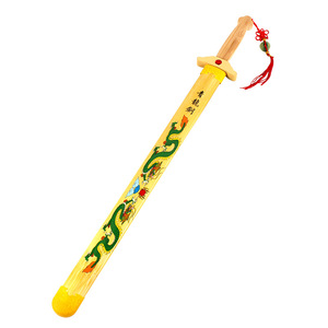 Épée de dragon azurée en bambou avec pendentif en jade pour enfants de 4 à 13 ans, arme de jeu unisexe - Product Image 5