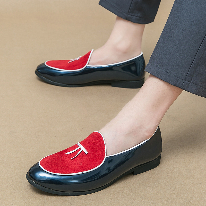 Red Faux Suede Slip On Comfortable Size 38-48/6.5-14 Classy Designers Fashion Casual Dress Shoes for Men Red Faux Suede Slip On Comfortable Size 38-48/6.5-14 Classy Designers Fashion Casual Dress Shoes for Men