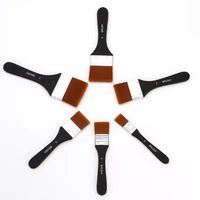Vente en gros Pinceau de peinture plat en nylon souple large Pinceaux muraux de tailles assorties