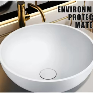 Mueble de Baño de Piedra Sinterizada Hecho a Medida, Mueble de Pared Tradicional, Escurridor Impermeable, Lavabo de Piedra, Mueble de Baño de Lujo - Product Image 1