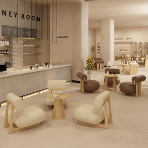 Muebles de diseño moderno para cafeterías comerciales, mesas y sillas, juego de muebles de estilo ligero y lujoso - Product Image 1