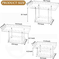 Gaojian Support à gâteau en acrylique à 2 niveaux Table de buffet carrée transparente pour desserts et aliments Présentoir à cupcakes et aliments-Outils pour gâteaux