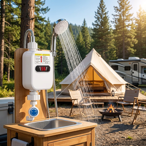 <span class=keywords><strong>Calentador</strong></span> de Agua Eléctrico Instantáneo sin Tanque, Termostático Inteligente de 110V para Baño Pequeño, Ducha Caliente de Acero Inoxidable para Exteriores, Hotel, RV - Product Image 6