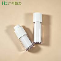 Flacon pompe airless rotatif personnalisé en plastique vide pour cosmétiques, lotions et fonds de teint, 15ml, 30ml, 50ml