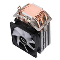QiuzAim Compact 2/4/6 cuivre caloduc X99 refroidisseur de processeur 90mm ventilateur de roulement hydraulique 45CFM pour LGA2011/AM4