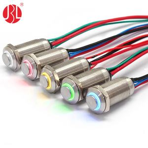 IP67 saksı su geçirmez 12mm Metal basmalı anahtar, endüstriyel kontrol için ışıklı kendini sıfırlama anahtarı - Product Image 5