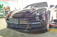 Kit carrosserie style C pour Porsche Panamera 971 2017-2019 en fibre de carbone : Lame avant, diffuseur arrière, jupes latérales, spoiler